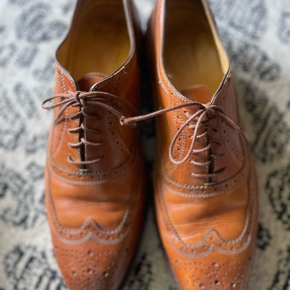Truman Italian Elegant Tan Leather Derby Shoes